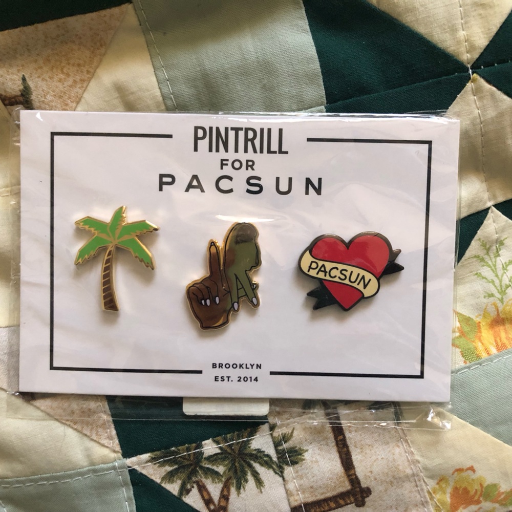 Pacsun enamel pins